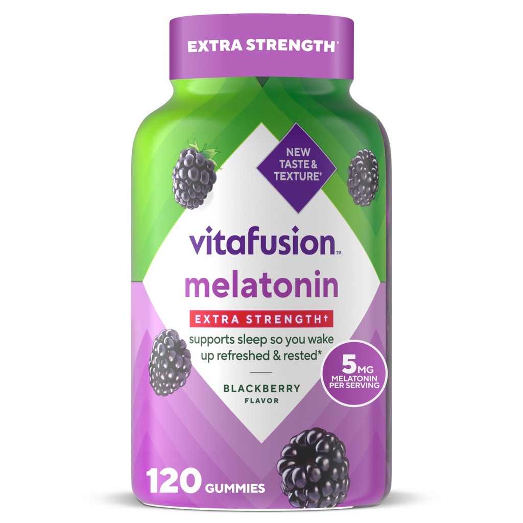 Vitafusionの余分強さのMelatoninのガミーのビタミン、5mg、120のctのガミー