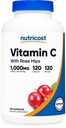 ローズヒップ1025mg、120カプセル - ビタミンC 1000mg、ローズヒップ25mg、プレミアム、非GMO、グルテンフリーサプリメント