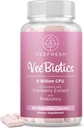 女性のための VeeFresh VeeBiotics クランベリー プロバイオティクス - 60 カプセル プレバイオティクス ・ クランベリー エキス pH バランス ・ 臭気 コントロール、健康な腟のフローラ ・ 全体的なウェルネスを促進します。