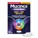 MucinexのNightshiftの風邪及びFluの最高の強さの強力な多症状の夜間救助、20の速い解放の小冊子-痛みのReliever/Feverの減力剤、咳の抑制剤、抗ヒスタミン