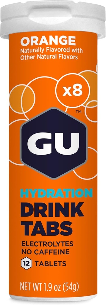 U のエネルギー Hydration の電解物の飲み物のタブレット、高められた耐久性のスポーツの飲み物のためのランニング、循環、トライアスロン、8 カウント(96 のサービング)、オレンジ
