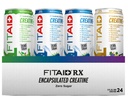 FITAID RXゼロシュガー、カプセル化されたクレアチン、ワークアウトの回復飲み物、オールインワンブレンド、BCAAs、グルコサミン、ターメリック、Bコンプレックス、電解液、バラエティパック、12 Fl Oz(24のパック)