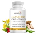 4-in-1 女性のホルモンバランスコンプレックスサプリメント | ローズヒップ、Pueraria & Evening Primrose with Soy Isoflavone | 月経周期、月経閉症、エネルギーレベル&ヘルシースキンサポート