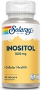 SOLARAY Inositol 500 mgカプセル | ヘルシーな脳、心血管、神経系機能、気分 | GMO以外のビーガン | 100 野菜