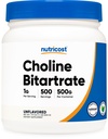 Nutricostの純粋なコリンのBitartrateの粉500グラム