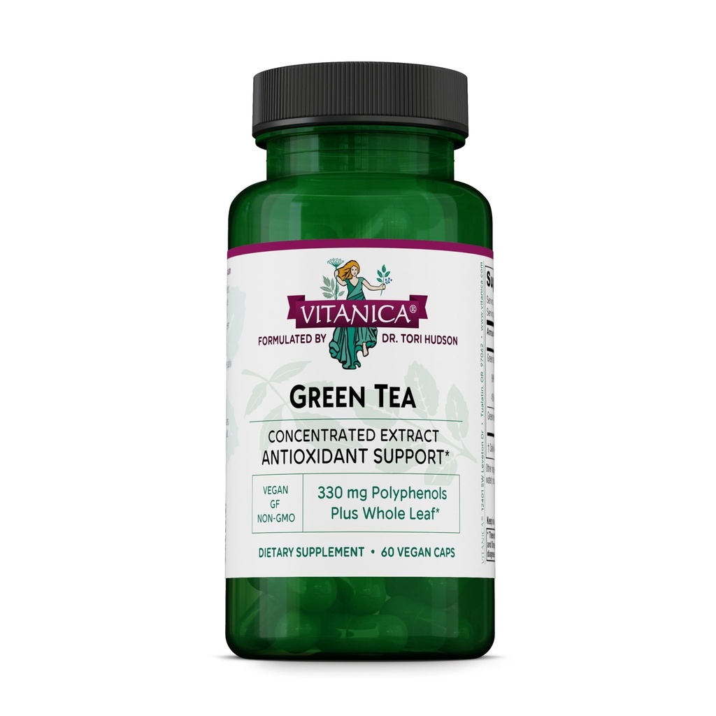ビタニカの緑茶エキスの補足330mg、45% EGCG、98%のポリフェノールおよび80%のカテキン、エネルギー酸化防止および免疫サポート、ビーガン、60のカプセル
