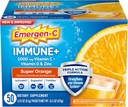 Emergen-C Immune+トリプルアクション免疫サポートパウダー、BetaVia(R)、1000mgビタミンC、Bビタミン、ビタミンD、抗酸化剤、スーパーオレンジ、学校に戻ってエッセンシャル - 50カウント