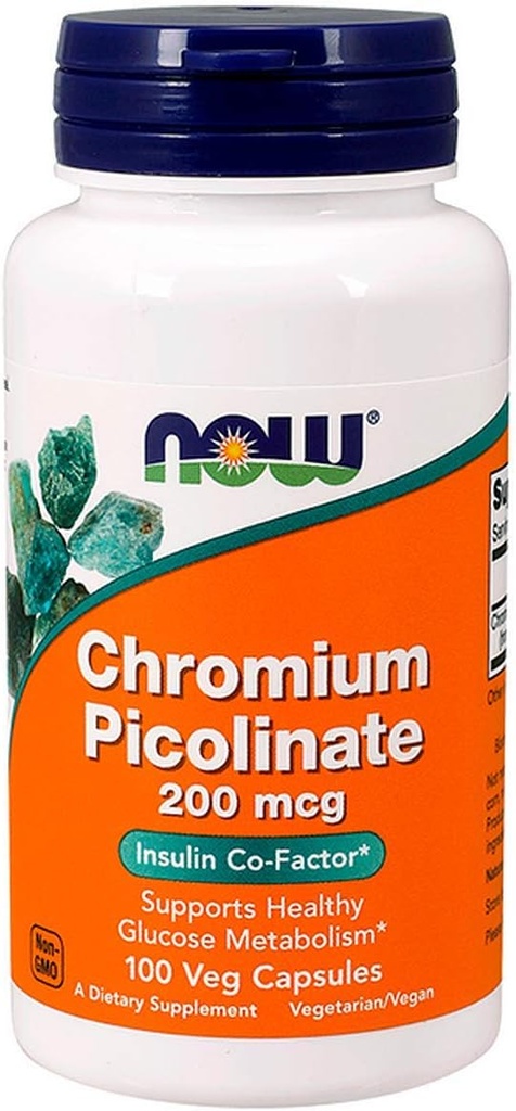 NOWのクロム ピコリン酸塩200mcgの100のカプセル(2のパック)
