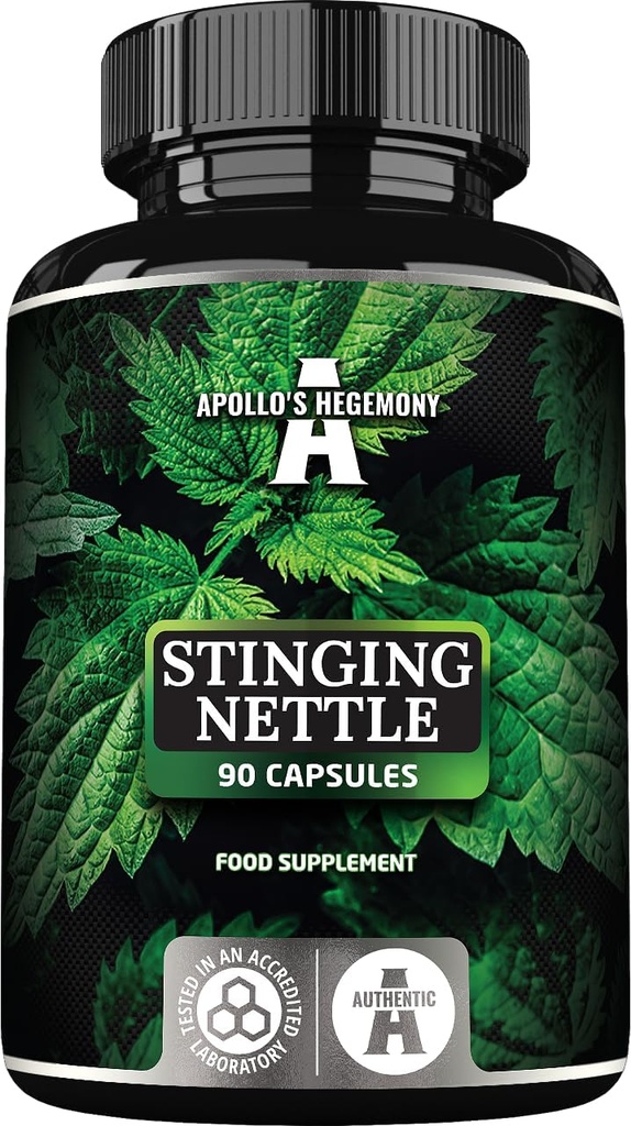 APOLLO'S HEGEMONY Stingingingingのイラクサ500のmg - 高力エキス DER 4:1、90のビーガン カプセル、3か月の供給、心臓血管の健康を支える草の補足