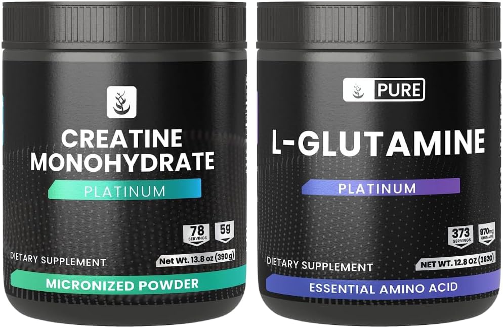 純粋な元の INGREDIENTS L グルタミン及びクレアチンの Monohydrate の粉の束、練習及びライフスタイル、補足の粉