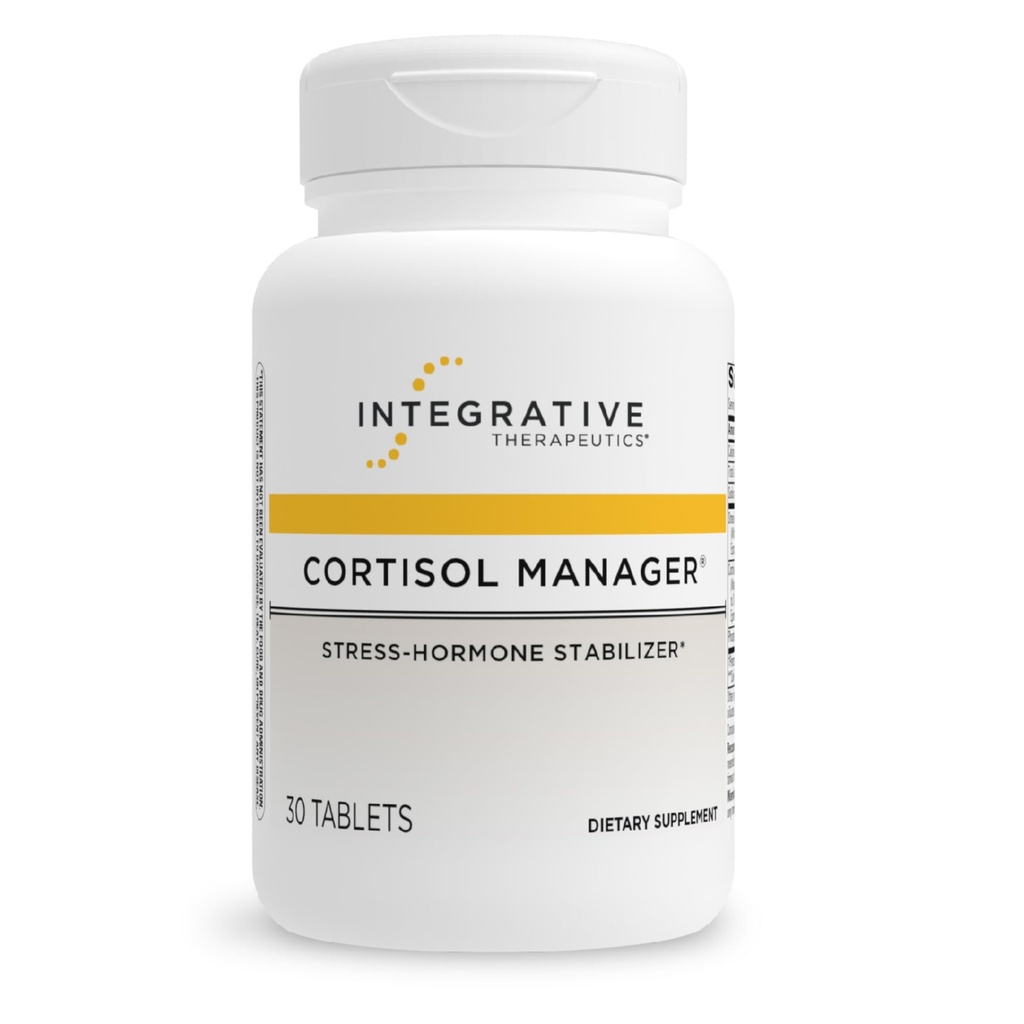Integrative Therapeutics Cortisol Manager - 健康なストレス応答のための副腎の健康サポートサプリメント* - ビーガン、乳製品フリー&グルテンフリー - 30錠(15分)