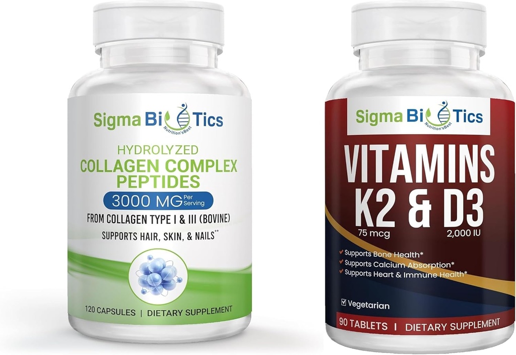 Collagen Complex & Chewable Vitamin D-3 with K-2 Supplement