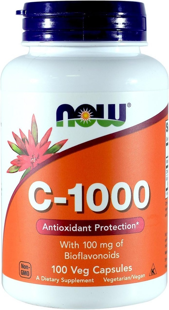 NOW C-1000、バイオフラボンイド100mg、100カプセル(2パック)