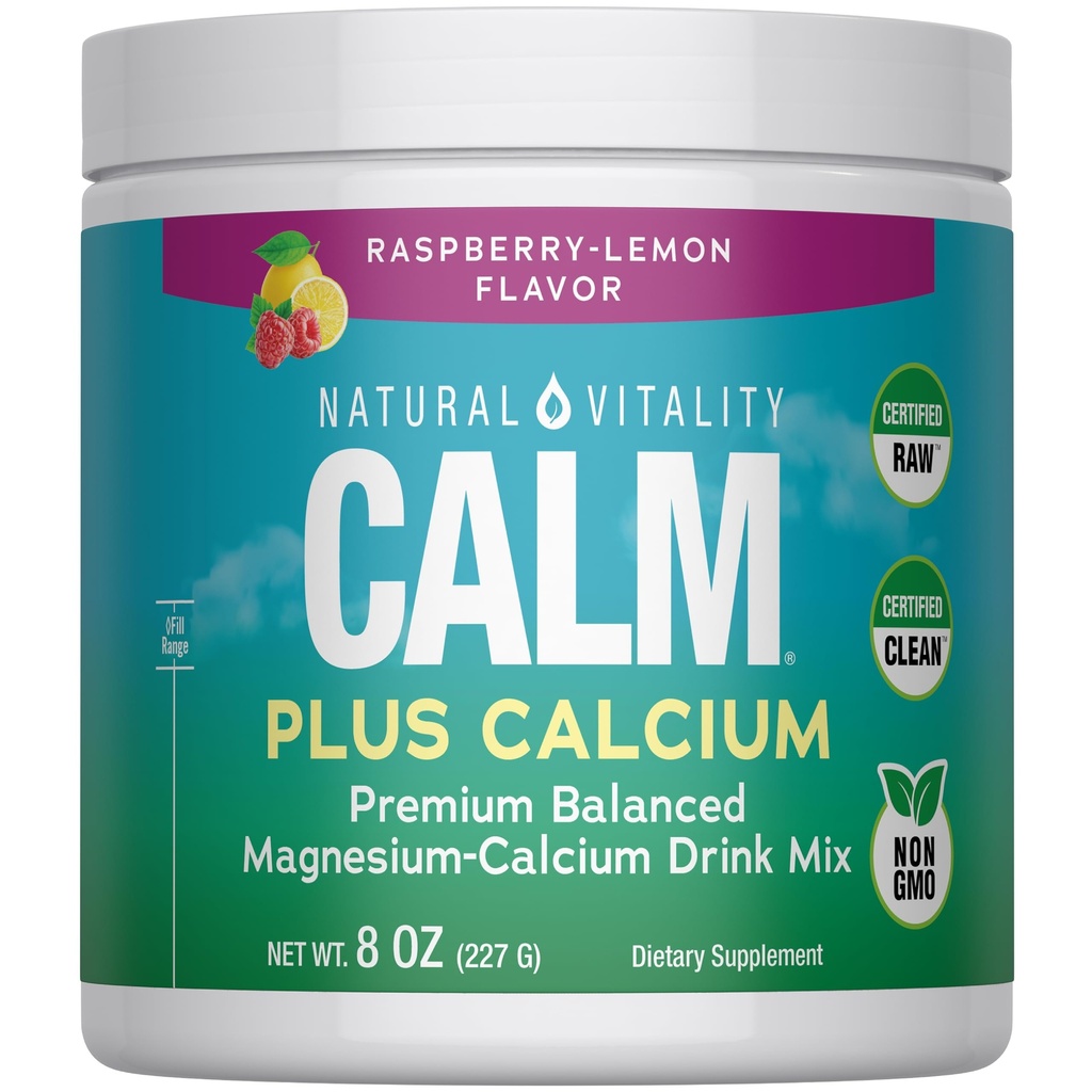 天然のVitality CALMのマグネシウムの補足の飲み物の組合せのカルシウム、反Stressの飲み物の組合せの粉、Calcium、ベジタリアン及び非GMOのラズベリーのレモン、8のoz