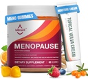 Lubracil Menopause Gummies&Topical Vulvaクリームバンドル - ホットフラッシュ、腟の乾燥、かゆみ、気分の揺れ、黒いコホッシュ、Ashwagandha、Omega-7及びビタミンEと汗をかくホルモンなしのサポート