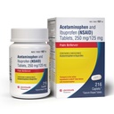 二重行為のアセトアミノフェン 250mg および Ibuprofen 125mg の小箱および苦痛、頭痛、歯痛、腰痛、月経のけいれん、マイナー関節炎の苦痛、216 の計算のための痛みの軽減の 8h まで