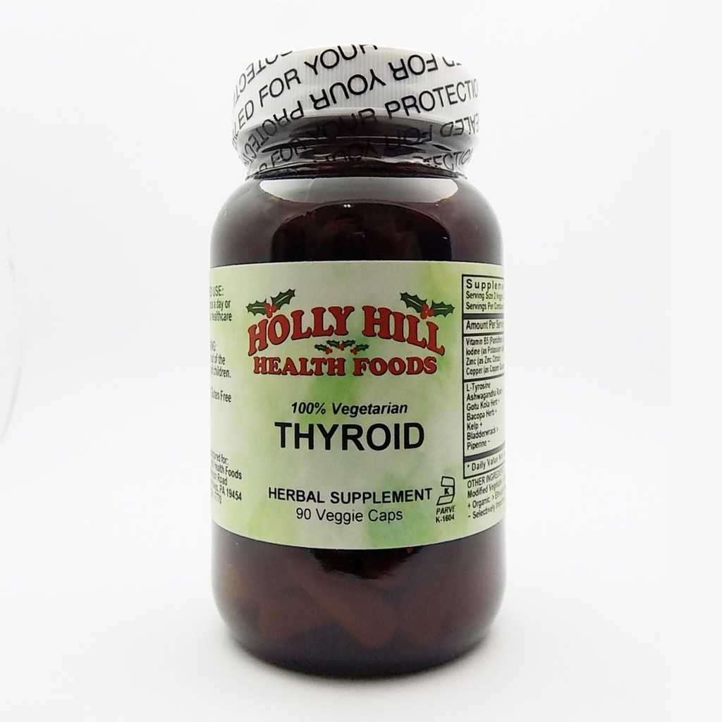 ホリーヒル健康食品、甲状腺、90のベジタリアンカプセル