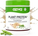 OZiva有機植物タンパク質パウダー | 500 Gm | (30g ビーガンタンパク質 - エンドウ豆タンパク質 a, 玄米タンパク質 & キノア, 大豆フリー) 毎日のフィットネス, ブースト免疫, 不燃 (1.1 lb)