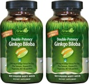 Irwin NaturalsダブルポテンシャルGinkgo Biloba - 60液体ソフトジェル - 脳、フォーカス&循環サポート - 2パック