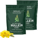 Mullein Lungの清潔な修理Gum、Mullein Gum、Lungの清潔な修理Gum - Pear Flavored、肺の健康及びSinusの救助のためのMulleinの葉の草のエキス(2袋)