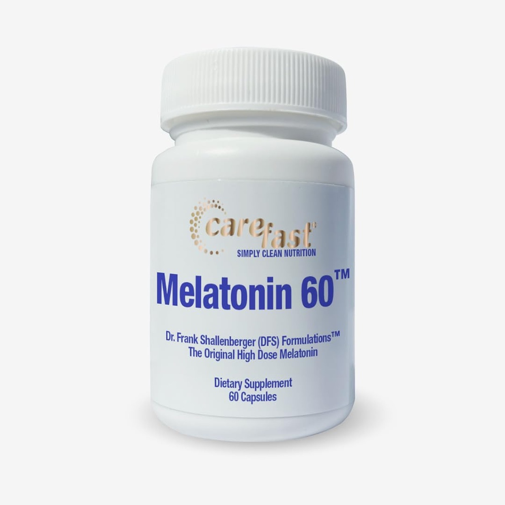 純メラトニン60mg | 60枚の高用量で手軽に飲みやすいカプセル | ナチュラルスリープエイド | ノンハビットフォーミング | ホリスティックウェルネス