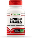 完全な生命の銀杏のBilobaのカプセル-草の補足- 60の野菜のカプセル450mg。