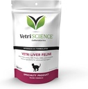 VETRISCIENCEのVetriの肝臓のフェライン、鶏の味、120の咀嚼-ミルクの牛、DMGおよびWhey蛋白質の隔離が付いている猫のための高度の肝臓サポート補足