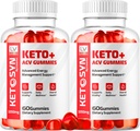 LIVORKA (2 パック) Ketosyn ACV グミーズ、Keto Syn グミーズ、Ketosyn Keto Plus ACV グミー、Ketosyn Keto ACV グミー、Keto Syn ACV グミーズ 1050 MG、Keto ACV グミーズ Ketosyn、120 ガミーズ 2 ヶ月