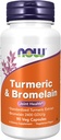 NOW Foods Supplements, Turmeric & Bromelain (Standardized Turmeric Extract) with Bromelain 2400 GDU/g, 90 Veg Capsules