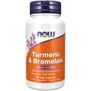 NOW Foodsは、Bromelain 2400 GDU/g、90 Vegのカプセルと、Turmeric&Bromelain(標準化されたターメリック抽出物)を補います