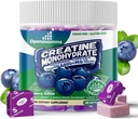 クレアチンの Monohydrate の人の及び女性のための柔らかい咀嚼のコンプレックス 6400mg -Advanced 方式 W/L タウリン + ビタミン B12 の砂糖の自由なChewable 補足、60 の ブルーベリーの Softchews