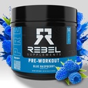 Rebel SupplementsTM Blue Razzは、プレワークアウトをロードしました | エクストリームポンプ、レーザーフォーカス、インサンエネルギー | 7000mg L-Citrulline、4000mg Beta Alanine、1500mg Nitrosigine®、350mgカフェイン | 50 サービング