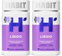 Habit Libido Supplement 2 パック (120 カプセル) - 新しいルック, マカと自然な媚薬ブレンド, Ashwagandha L-アルギニン, エネルギーとパフォーマンスをサポート, ビーガン, 非GMO