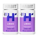 Habit Libido Supplement 2 パック (120 カプセル) - 新しいルック, マカと自然な媚薬ブレンド, Ashwagandha L-アルギニン, エネルギーとパフォーマンスをサポート, ビーガン, 非GMO