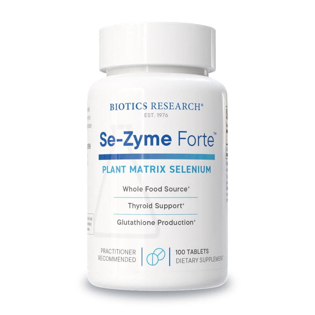 バイオティクス研究 Se-Zyme ForteTM– 全食品セレンソース、甲状腺腺機能、DNA生成、認知健康、強力な抗酸化剤、100錠