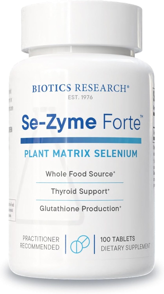 バイオティクス研究 Se-Zyme ForteTM– 全食品セレンソース、甲状腺腺機能、DNA生成、認知健康、強力な抗酸化剤、100錠