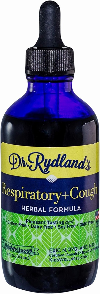 Rydland's Herbal Supplement | KidsWellness | 大人への乳幼児の安全で効果的 | 呼吸器・咳 | 慢性咳、風邪、インフルエンザ症状を取り除きます | 4 オンスボトル