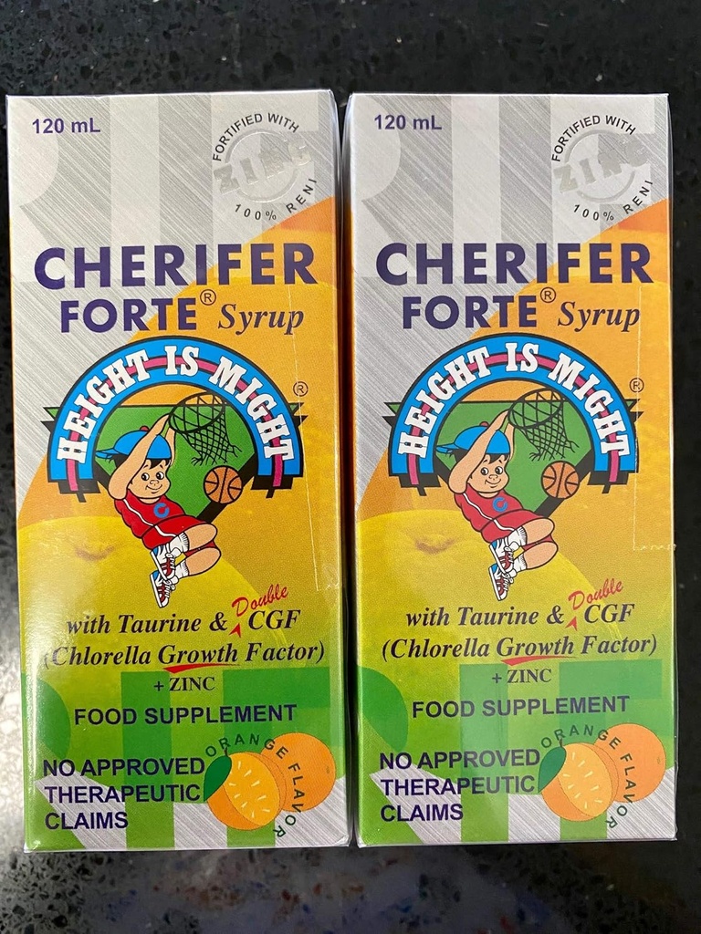 CHERIFERフォルテシロップw /タウリン&ダブルクロレラ成長因子+亜鉛120ml(2本パック)