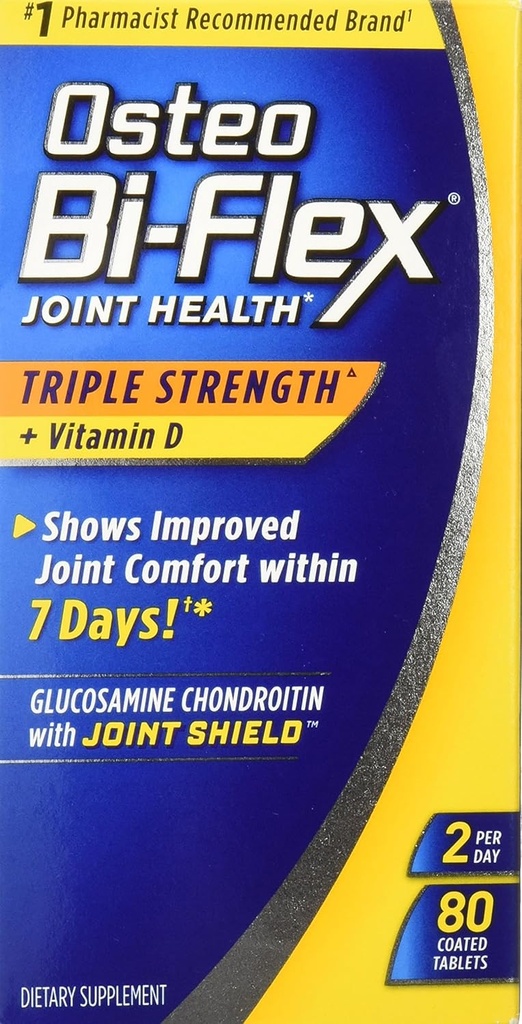 Osteo BiFlexのビタミンD、80の計算が付いている三重の強さのグルコサミンのコンドロイチンの接合箇所の盾