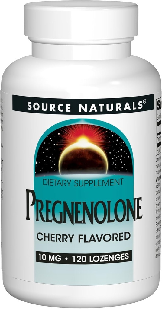 源のNaturals Pregnenolone 10mgのチェリーの味の補足- 120のLozenges