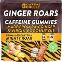 Ginger Roars - 60 Energy Gummies - ビーガンカフェインは、それぞれ33mgを咀嚼します。, テイストで作られ, 自然 Fiery キック 改善されたランニング, サイクリング, プレワークアウト & フォーカス.