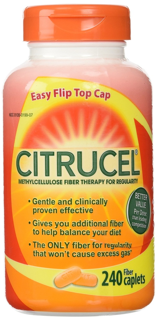 規則性のためのCitrucel繊維療法500のmg - 240のカプレット