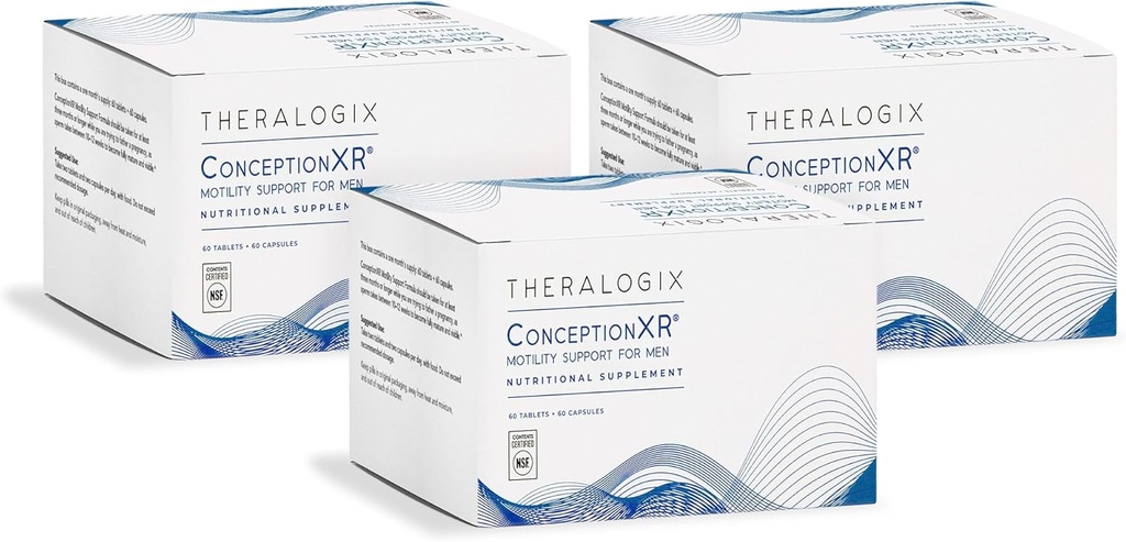 Theralogix ConceptionXR Motilityサポートフォーミュラ - 男性受容ビタミンFertilityサポート - 精子健康のための男性受胎剤サプリメント* - NSF認定、360カウント(90日間供給)