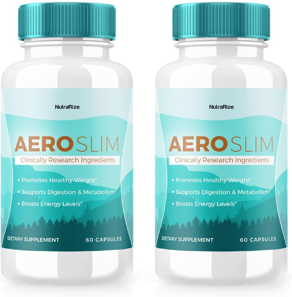 (2パック)AeroSlimカプセル - 高度の重量の健康のためのAeroSlimの食事療法の補足、Bellyの脂肪、重量管理の方式、航空機の細い(120のカプセル)をターゲティングするための最高の強さの全自然な丸薬
