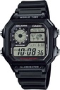 Casio AE1200WHシリーズ | 男子デジタルウォッチ | 100M WR | マルチアラーム | 100 SECストップウォッチ | カウントダウンタイマー | 世界地図 | LEDライト | LCアナログディスプレイ | 10年バッテリー