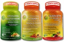 SUPPLEMENTS STUDIO高吸収抗酸化剤&免疫サポートバンドル - リポソマルビタミンC 1500mg +グルタチオン500mg + Bromelainとケルセチン、亜鉛&全フードブレンド - ビーガン、非GMOカプセル