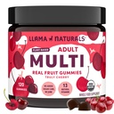 女性と男性のためのLlama Naturals Multivitamin, ビーガン, ビタミンDとオーガニックグミー, CとK, 大人の実質の果実のおいしいビタミン, 咀嚼可能なマルチビタミンサプリメント, 砂糖の杖はありません, チェリー, 120 Ct