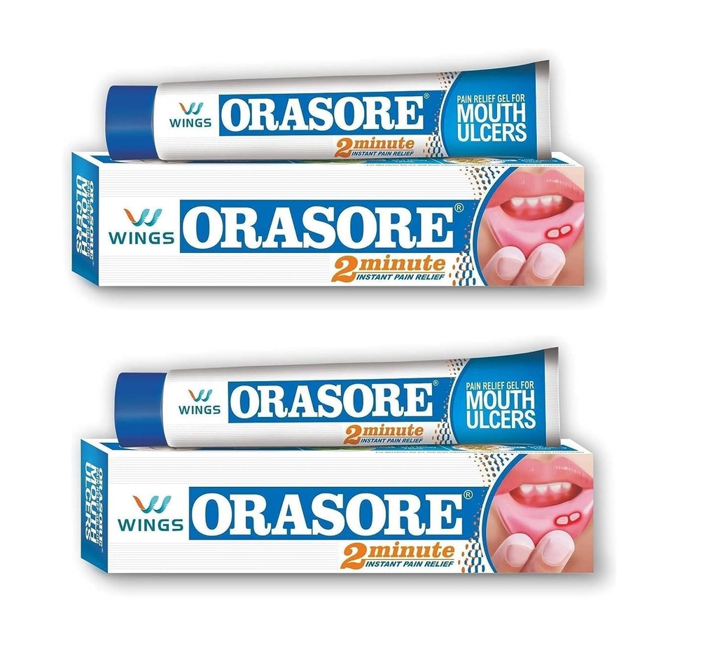 (各2のパック) Orasore Mouth Ulcerリリーフゲル(それぞれ12gm) - 薬局ライフ