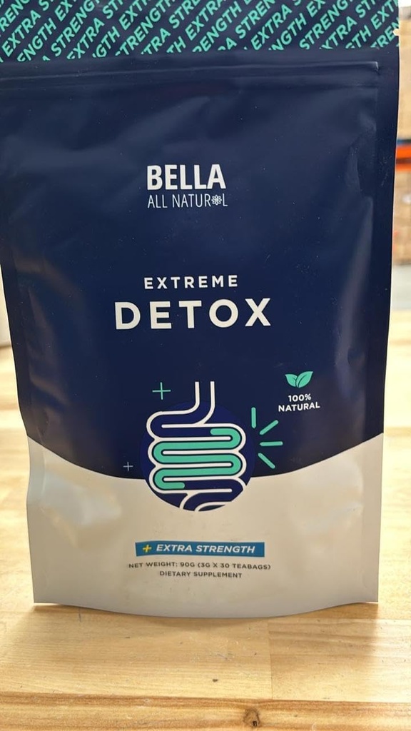 Bella All Natural Extreme Detox Tea - ボディクレンジング, コロンクレンザー&デトックス, ナチュラルハーブ, 3.17 オーアンス