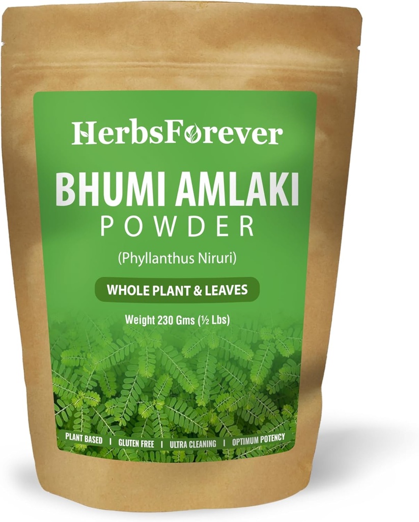 Herbsforever Bhumiamalakiの粉230g Phyllanthus Niruri、非GMOのレバーの健康および有効な自然なDetoxのための植物ベースの方式